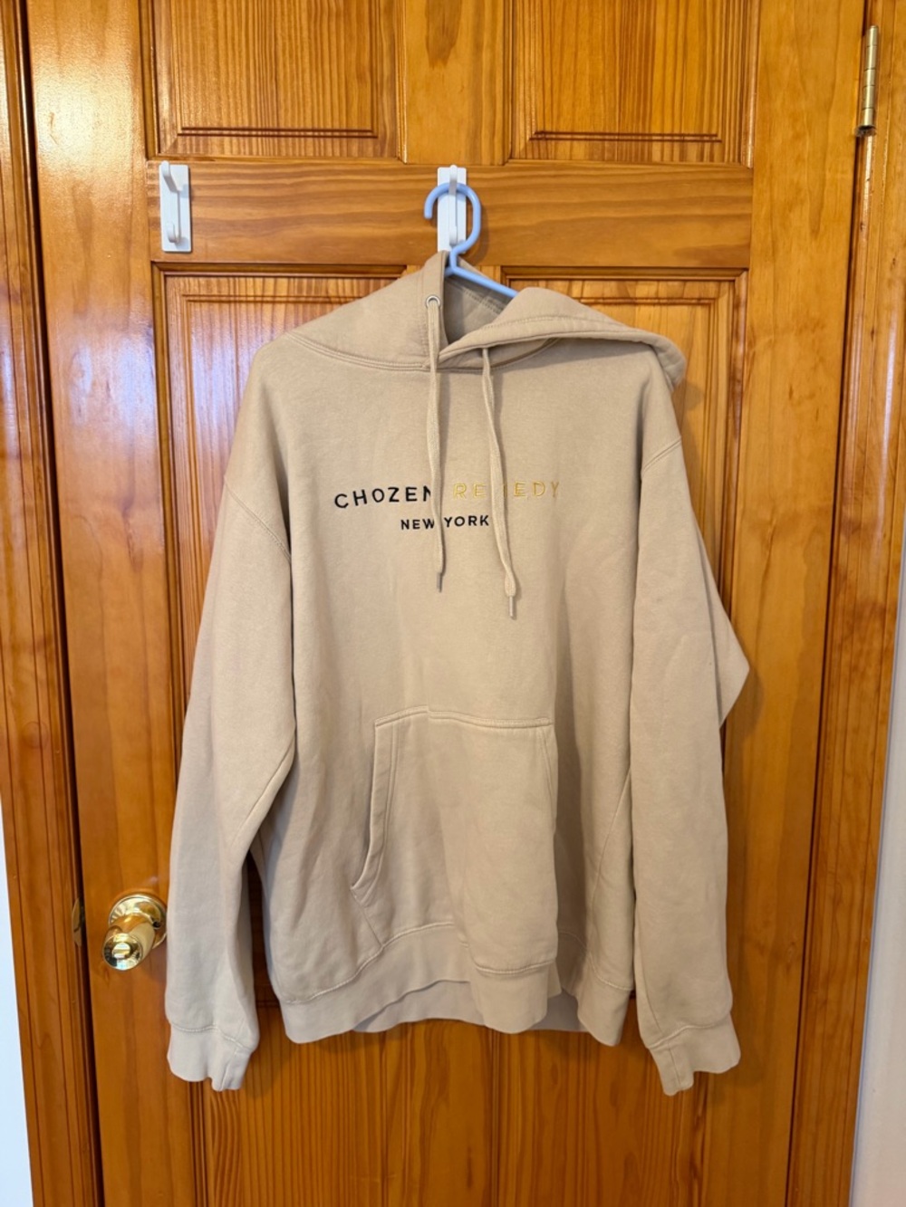 New York Women's Beige Hoodie